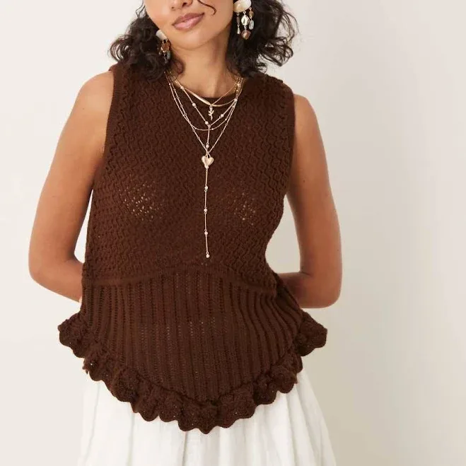 ASOS Crochet Knit Top