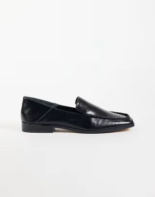 Dolce Vita Beny square toe loafers in black leather