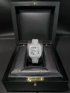 vVS Moissanite Tactical Mechanical Watch - Fully Iced Out Swiss ETA Dia Wristwatch for Men - Hip Hop Rapper Bust Down St