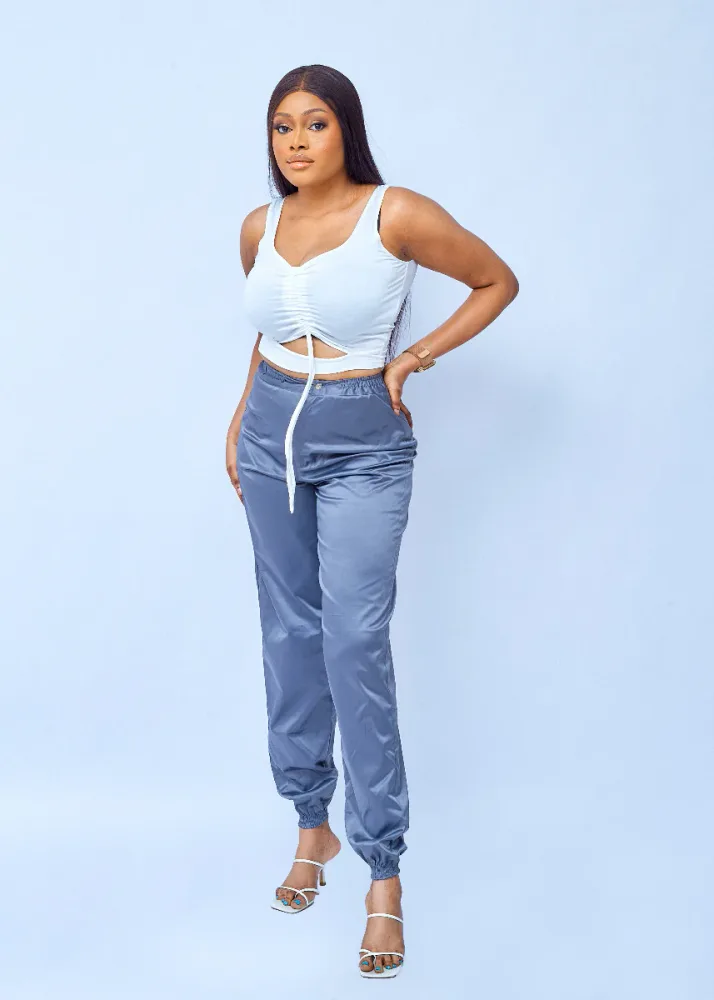 ELASTIC WAIST AND ANKLE PANT
