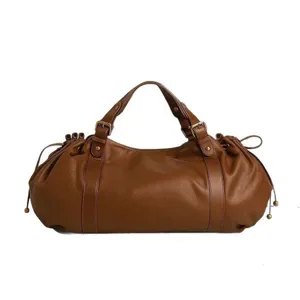 Women S Retro Handbag Autumn Winter Soft Leather Wrinkled Tote Cross Border Large Capacity Shoulder Bag