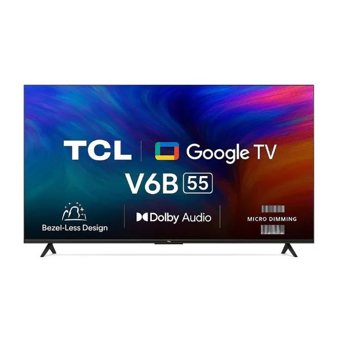 TCL 55 Inches UHD 4k Google Smart TV (55V6B) + 1 Year