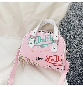 New Womens Color Contrast Shell Bag - Letter Print Single Shoulder Crossbody Handbag - Stylish Everyday Use