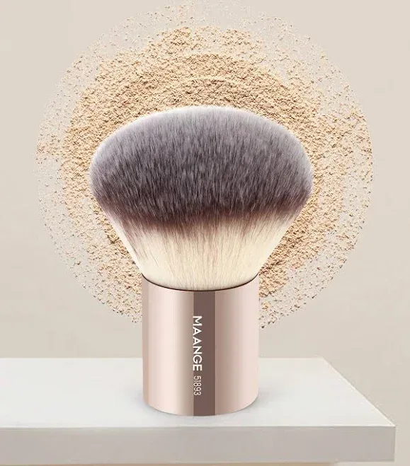 MAANGE Gold Short Handle Makeup Brush Set Foundation Concealer Contour Blush Powder Portable Travel Blush Foundation Con