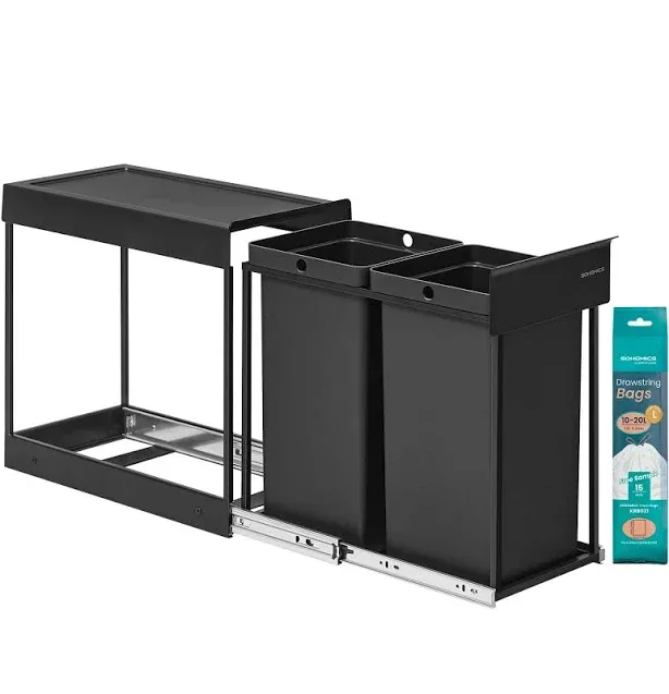 SONGMICS Pull Out Kitchen Bin
