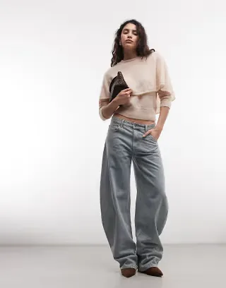 Monki cape knitted cardigan in cream