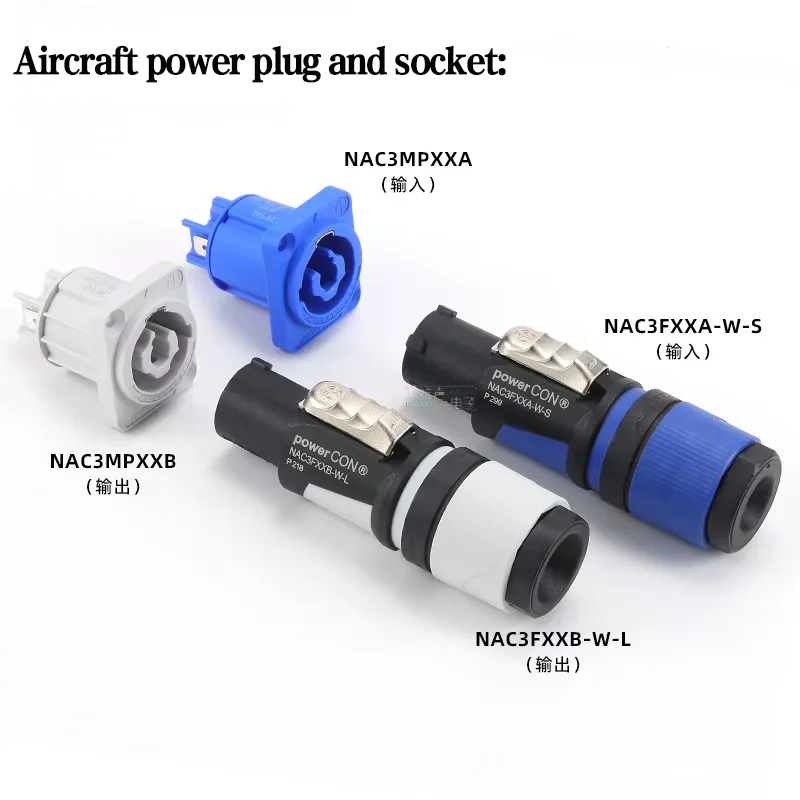 NAC3FCA 3 Pin Locking Power Connector Industrial Control Audio LED Display Stage Lighting Aviation Plug