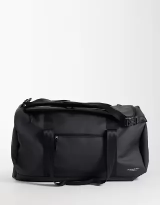 Jack & Jones utility travel bag in black