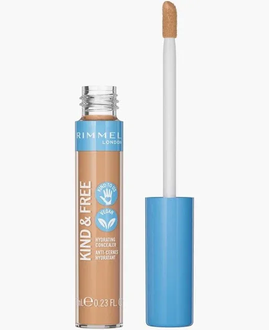 Rimmel Liquid Concealer 7ml - Nude Shade, Long-Lasting Hydrating & Vegan, Dewy Finish | shape tape concealer kryolan con