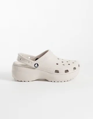Crocs Classic Platform clogs in light brown