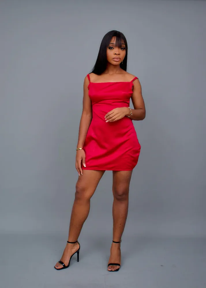 DOUBLE STRAP MINI DRESS