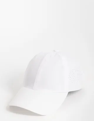 4505 quick dry performance adjustable running cap in white