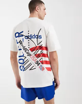 adidas Originals US 94 t-shirt in white