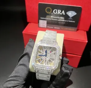 The new men's Moissanite watch is now available. It features a high-end custom case and an ice crystal fashion bracelet.