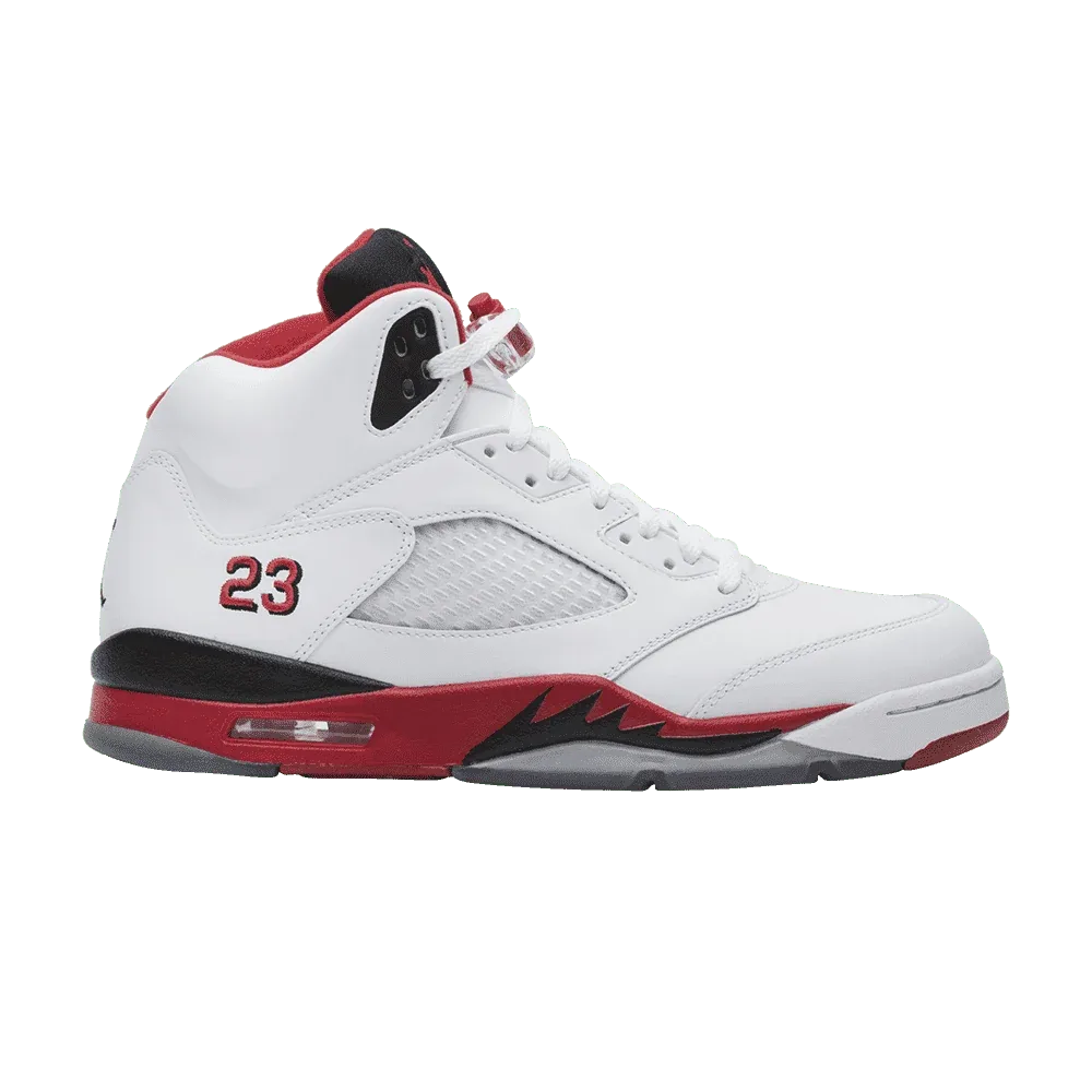 Air Jordan 5 Retro Fire Red Black Tongue