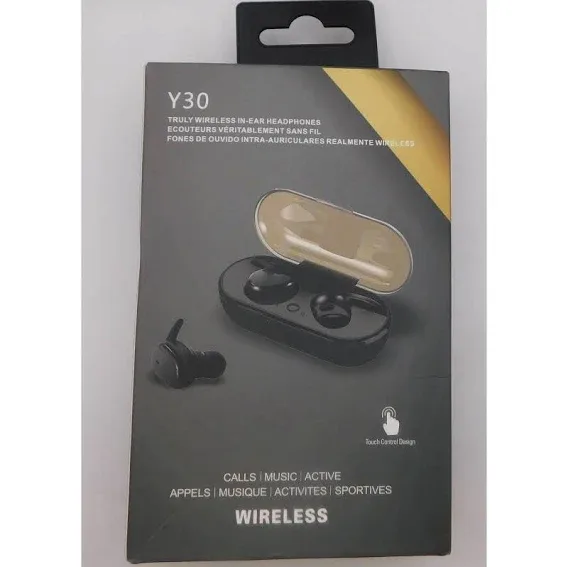 Y30 True Wireless Earbuds Touch-Control Daily Waterproof Sport Earbuds G6U3[Black]