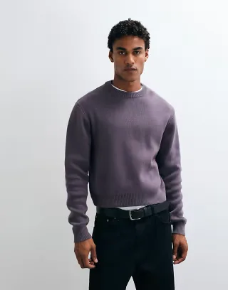 Weekday sweater in dusty dark plum