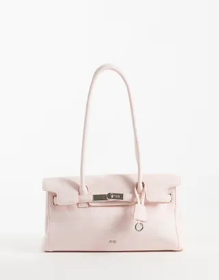 JW PEI Yara tote bag in pink faux suede