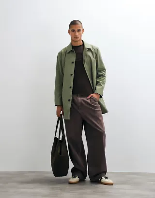 ASOS DESIGN trench coat in khaki