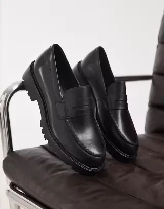 Vagabond Shoemakers Kenova chunky leather loafers in black