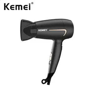 Kemei Professional Hair Dryers - 1800W Portable Foldable Handle - Low Noise Compact Blow Dryers for Home Styling