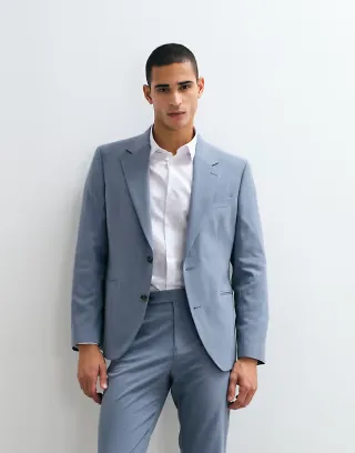 ASOS DESIGN slim suit blazer in light blue