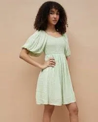Ginger by Lifestyle Women's Floral Print Fit & Flare Dress