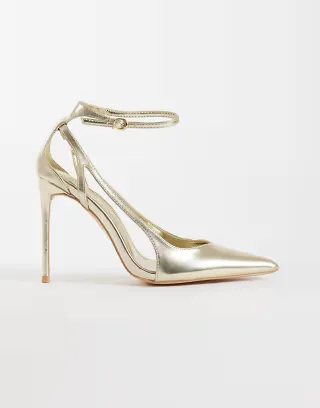 Public Desire Allegedly heeled pumps in gold