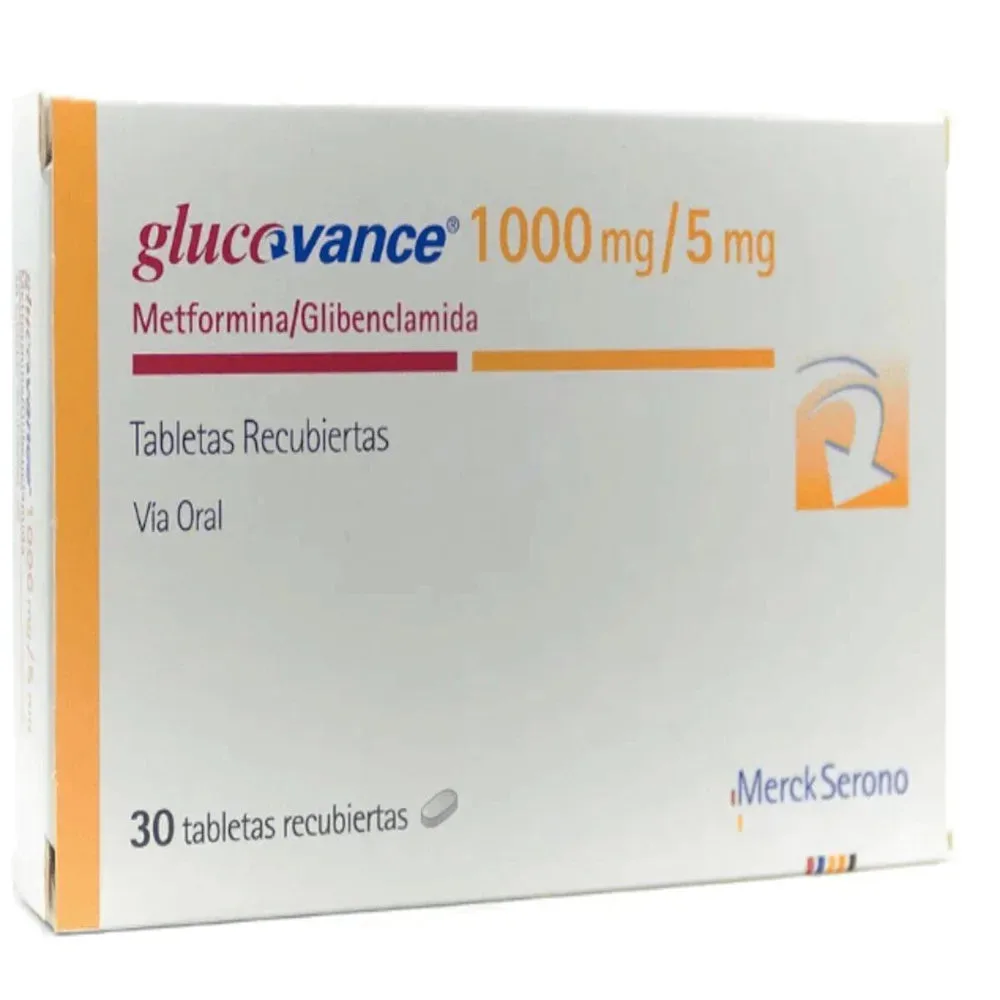 Glucovance (Metformin/Glibenclamide) 1000/5mg Tablet x30