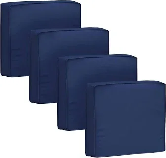 4-pack Outdoor Cushion Covers, Waterproof & Fade-resistant Zipper Patio Furniture Cushion Covers For Couch, Sofa, And Ch