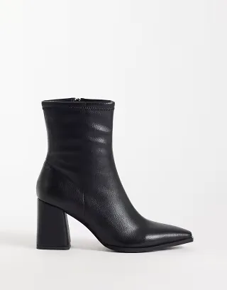 Simmi London Bark block heeled ankle boots in black