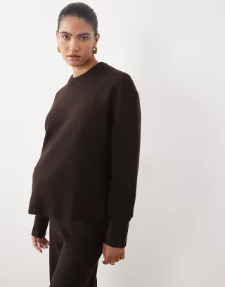 ASOS DESIGN Maternity exposed seam boxy sweater