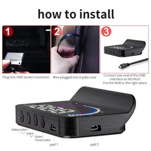 Car DC AC Power Inverter OHANEE M13 Obd2 Head Up Display Car MPH Auto Electronics Detector wireless charging pad HUD Win