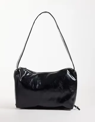 ASOS DESIGN PU sling crossbody bag in black