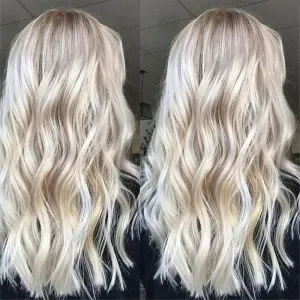 Platinum Body Wave HD Real Human Hair Wig Ash Blonde Pre Cut Ready To Wear Glueless Remy Synthetic Preplucked 13x4 Lace