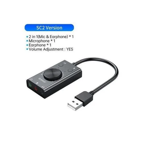 Orico Portable Usb External Sound Card With 3.5mm Audio