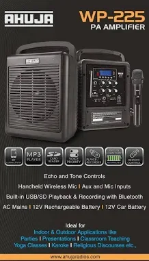 Ahuja WP 225M Portable PA System