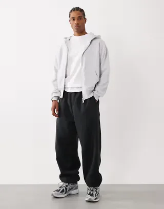 Cotton On super baggy cuffed sweatpants in washed black