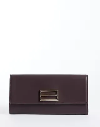 True Decadence classic clutch bag in chocolate