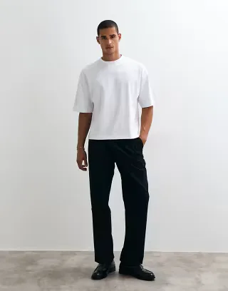 ASOS DESIGN breatheMAX™ heavyweight oversized boxy T-shirt in white cotton blend