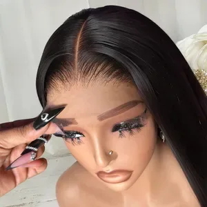 360 Full Lace Wig - 40 Inch Straight Human Hair Wigs - 13x6 HD Lace Frontal, 200% Density, Pre-Plucked, Glueless Wear-an