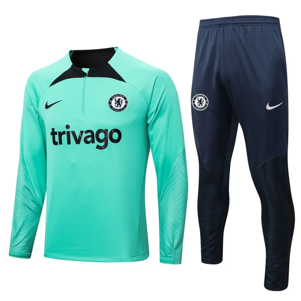 Chelsea Green Training Technical Football Tracksuit 2022-23