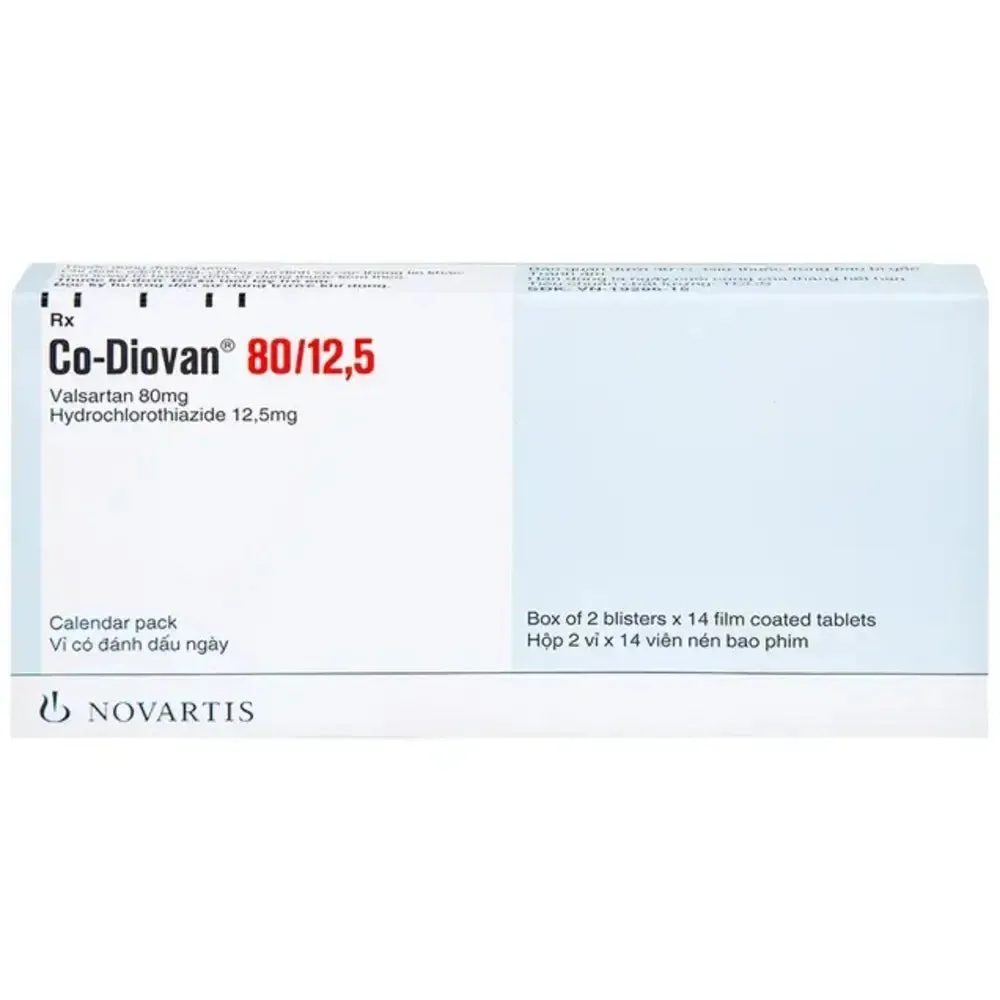Co-Diovan (Valsartan/Hydrochlorothiazide) 80mg/12.5mg Tabs x28