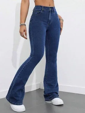 Shein Women's Skinny Flare Leg Jeans
