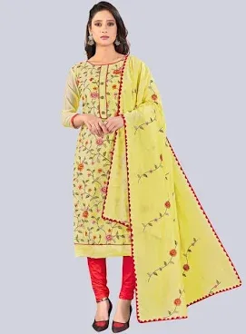 Chanderi Floral Print Pant Style Suit