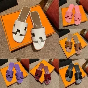 Sandal Beach Slippers - Leather Flat Heel Slides for Women - Cartoon Design Casual Summer Shoes for Hotel, Bath, and Eve