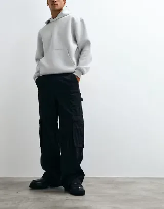 Cotton On super baggy cargo pants in black