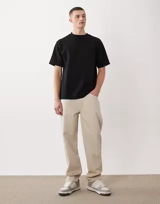 ASOS DESIGN luxe interlock set in black