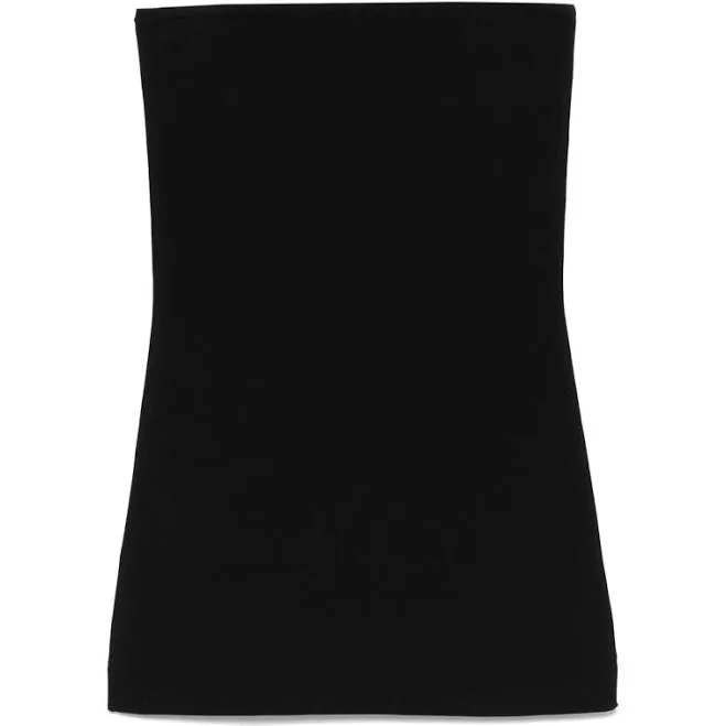 TOTEME - knitted tube top - women - Viscose/Recycled Polyamide/Elastane - L - Black