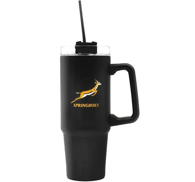 Springbok Tumbler with Handle and Straw